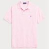 Růžové pánské polokošile Slim Fit Mesh Ralph Lauren Custom Růžové pánské polokošile Slim Fit Mesh Ralph Lauren Custom