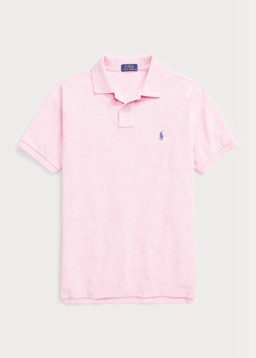 Růžové pánské polokošile Slim Fit Mesh Ralph Lauren Custom Růžové pánské polokošile Slim Fit Mesh Ralph Lauren Custom