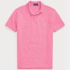 Růžové pánské polokošile Slim Fit Mesh Ralph Lauren Custom Růžové pánské polokošile Slim Fit Mesh Ralph Lauren Custom