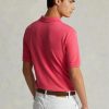 Růžové pánské polokošile Slim Fit Mesh Ralph Lauren Custom Růžové pánské polokošile Slim Fit Mesh Ralph Lauren Custom