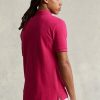 Růžové pánské polokošile Slim Fit Mesh Ralph Lauren Custom Růžové pánské polokošile Slim Fit Mesh Ralph Lauren Custom