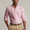 Růžové pánské Slim Fit Oxford košile Ralph Lauren