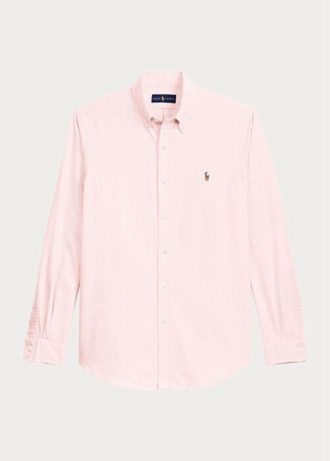 Růžové pánské Slim Fit Oxford košile Ralph Lauren Růžové pánské Slim Fit Oxford košile Ralph Lauren
