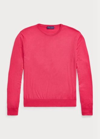 Růžové pánské svetry Ralph Lauren Cotton Crewneck Růžové pánské svetry Ralph Lauren Cotton Crewneck