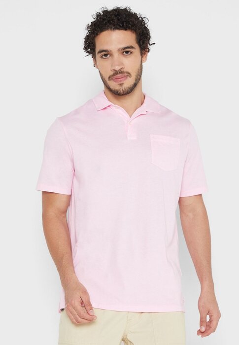 Růžové pánské základní polokošile Ralph Lauren Růžové pánské základní polokošile Ralph Lauren