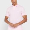 Růžové pánské základní polokošile Ralph Lauren Růžové pánské základní polokošile Ralph Lauren