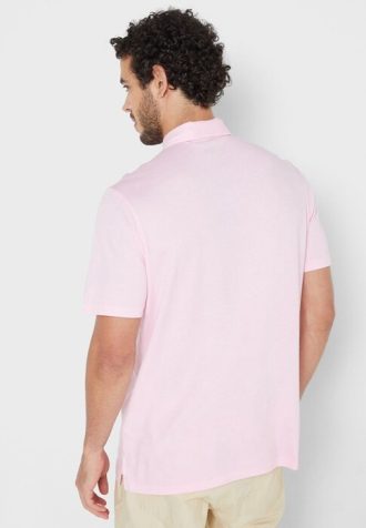 Růžové pánské základní polokošile Ralph Lauren Růžové pánské základní polokošile Ralph Lauren