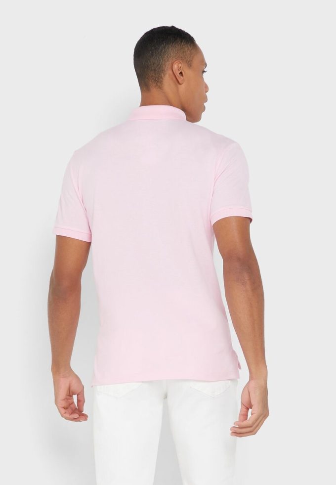 Růžové pánské základní polokošile Ralph Lauren Růžové pánské základní polokošile Ralph Lauren