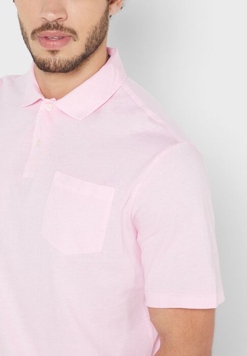 Růžové pánské základní polokošile Ralph Lauren Růžové pánské základní polokošile Ralph Lauren