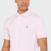 Růžové pánské základní polokošile Ralph Lauren Růžové pánské základní polokošile Ralph Lauren