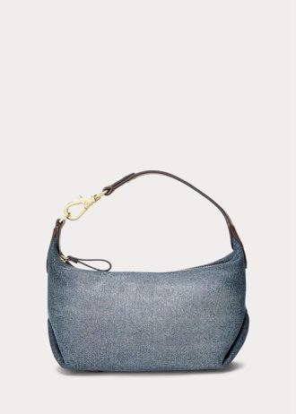 Sunset Indigo Wash/Lauren Dámské Ralph Lauren Washed Denim Malé kabelky přes rameno Kassie