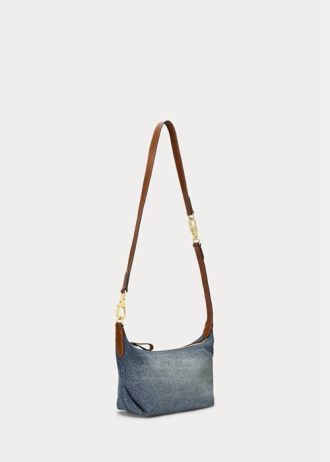 Sunset Indigo Wash/Lauren Dámské Ralph Lauren Washed Denim Malé kabelky přes rameno Kassie