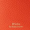Sunset Orange Dámské kožené malé kabelky Bellport Bucket Ralph Lauren