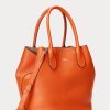 Sunset Orange Dámské oboustranné kožené střední kabelky Bellport Ralph Lauren Sunset Orange Dámské oboustranné kožené střední kabelky Bellport Ralph Lauren