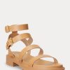 Světle žluté dámské kožené sandály Ralph Lauren Kayleen Nappa Světle žluté dámské kožené sandály Ralph Lauren Kayleen Nappa