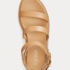 Světle žluté dámské kožené sandály Ralph Lauren Kayleen Nappa Světle žluté dámské kožené sandály Ralph Lauren Kayleen Nappa