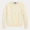Světle žluté dámské mikiny Ralph Lauren z organické bavlny s výstřihem Světle žluté dámské mikiny Ralph Lauren z organické bavlny s výstřihem
