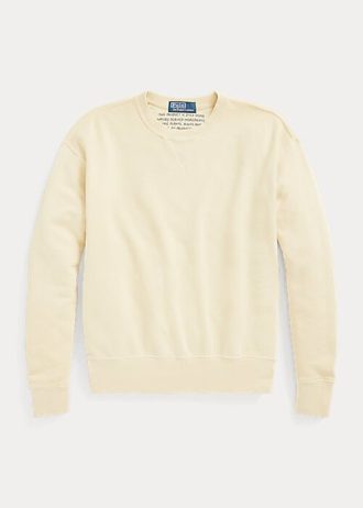 Světle žluté dámské mikiny Ralph Lauren z organické bavlny s výstřihem Světle žluté dámské mikiny Ralph Lauren z organické bavlny s výstřihem