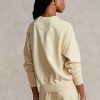 Světle žluté dámské mikiny Ralph Lauren z organické bavlny s výstřihem Světle žluté dámské mikiny Ralph Lauren z organické bavlny s výstřihem