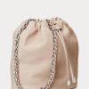 Světle růžové dámské střední střední Emmy bucket tašky Ralph Lauren