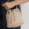 Světle růžové dámské střední střední Emmy bucket tašky Ralph Lauren