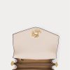 Světle růžové/vanilkové dámské malé crossbody kabelky Tayler z kůže Ralph Lauren Nappa