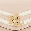 Světle růžové/vanilkové dámské malé crossbody kabelky Tayler z kůže Ralph Lauren Nappa