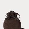 Tabáková dámská kabelka Ralph Lauren The Suede Pony