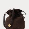Tabáková dámská kabelka Ralph Lauren The Suede Pony