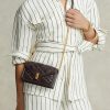 Tabákové dámské prošívané řetízkové peněženky Ralph Lauren Polo ID Tabákové dámské prošívané řetízkové peněženky Ralph Lauren Polo ID
