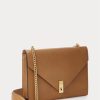 Tan Dámské kabelky Ralph Lauren Polo ID Calfskin Envelope Crossbody Tan Dámské kabelky Ralph Lauren Polo ID Calfskin Envelope Crossbody