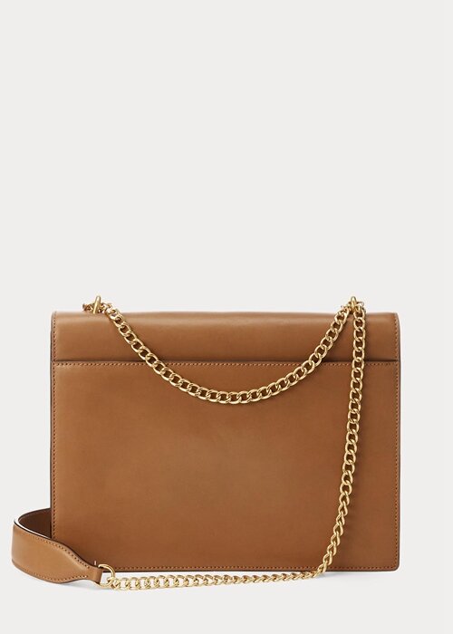 Tan Dámské kabelky Ralph Lauren Polo ID Calfskin Envelope Crossbody Tan Dámské kabelky Ralph Lauren Polo ID Calfskin Envelope Crossbody