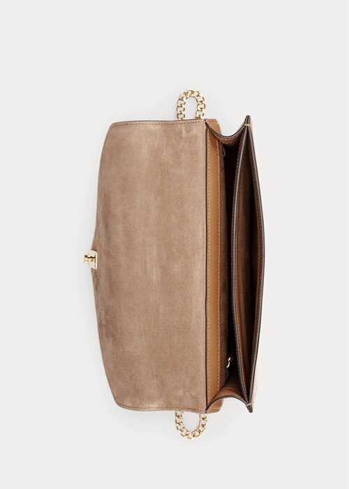 Tan Dámské kabelky Ralph Lauren Polo ID Calfskin Envelope Crossbody Tan Dámské kabelky Ralph Lauren Polo ID Calfskin Envelope Crossbody
