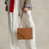 Tan Dámské kabelky Ralph Lauren Polo ID Calfskin Envelope Crossbody Tan Dámské kabelky Ralph Lauren Polo ID Calfskin Envelope Crossbody