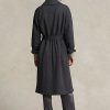 Tmavě šedé dámské flanelové zavinovací kabáty Ralph Lauren Tmavě šedé dámské flanelové zavinovací kabáty Ralph Lauren