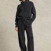 Tmavě šedé dámské kašmírové natahovací kalhoty Ralph Lauren