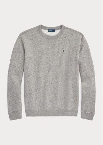 Tmavě šedé dámské mikiny Ralph Lauren Fleece Crewneck Pullover Tmavě šedé dámské mikiny Ralph Lauren Fleece Crewneck Pullover