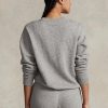 Tmavě šedé dámské mikiny Ralph Lauren Fleece Crewneck Pullover