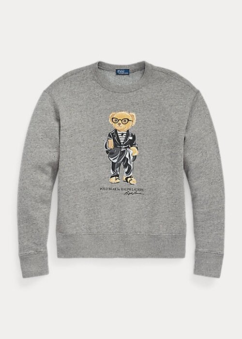 Tmavě šedé dámské mikiny Ralph Lauren Polo Bear Fleece Crewneck Tmavě šedé dámské mikiny Ralph Lauren Polo Bear Fleece Crewneck