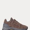 Tmavě šedé dámské tenisky Ralph Lauren Grayson Calf-Suede Zip