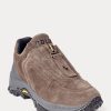 Tmavě šedé dámské tenisky Ralph Lauren Grayson Calf-Suede Zip