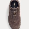 Tmavě šedé dámské tenisky Ralph Lauren Grayson Calf-Suede Zip