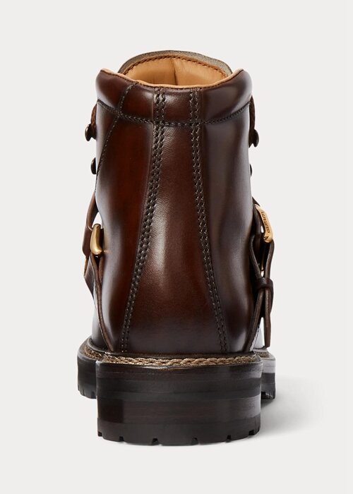 Tmavě hnědé dámské boty Ralph Lauren Dimicia Welington Hand-Burnishedie Tmavě hnědé dámské boty Ralph Lauren Dimicia Welington Hand-Burnishedie