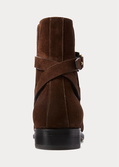 Tmavě hnědé pánské semišové boty Ralph Lauren Welington Tmavě hnědé pánské semišové boty Ralph Lauren Welington