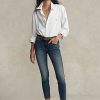 Tmavé indigové dámské džíny Skinny Crop Jeans Ralph Lauren Tompkins Tmavé indigové dámské džíny Skinny Crop Jeans Ralph Lauren Tompkins