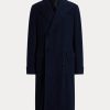 Tmavé námořnické pánské kabáty Ralph Lauren ručně vyráběné vlněné rybí kosti Tmavé námořnické pánské kabáty Ralph Lauren ručně vyráběné vlněné rybí kosti