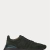 Tmavě zelené pánské tenisky Ralph Lauren Ethan Calf-Suede