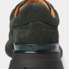 Tmavě zelené pánské tenisky Ralph Lauren Ethan Calf-Suede