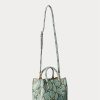 Tyrkysové dámské tašky Ralph Lauren z umělé hadí kůže střední Marcy Satchel Bags