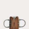 Tyrkysové dámské tašky Ralph Lauren z umělé hadí kůže střední Marcy Satchel Bags